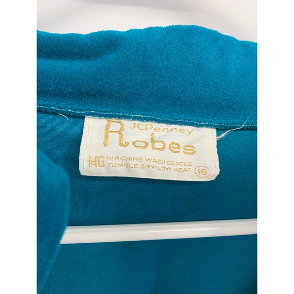 Vintage JC Penny Robes Velour 70s Nightgown Robe House Dress Gown Size 16 - Picture 3 of 7